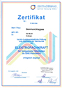 Bernhard Kappes Zertifikat